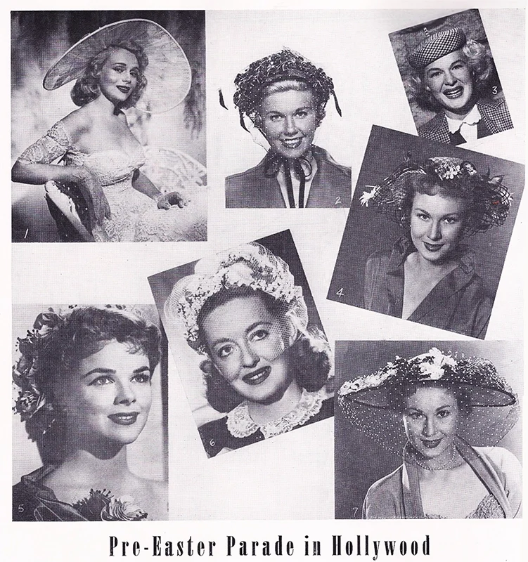 Hollywood Easter hats Hats Magazine 1951