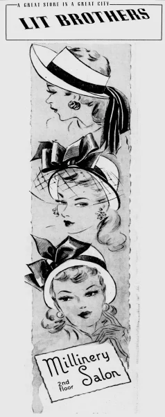 Lit Brothers Hat Ad 1946