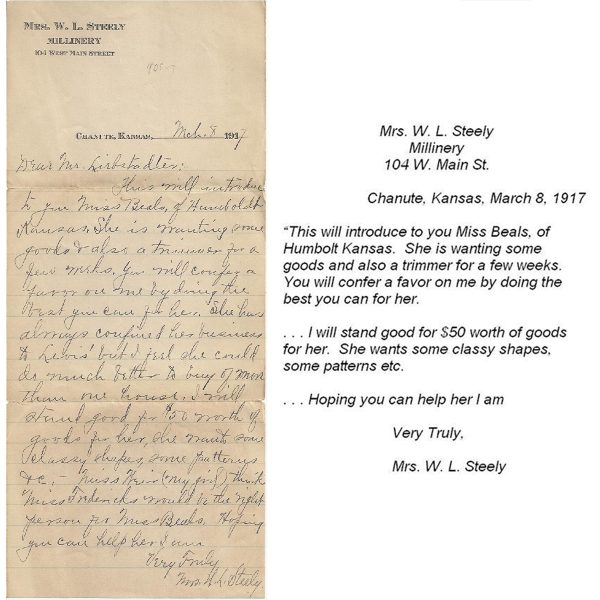 1917 letter
