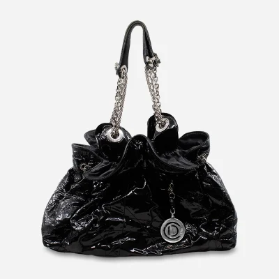 Vintage Dior Cannage Le Trente Shoulder Bag | Black Patent Leather