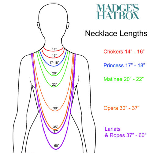 vintage necklace lengths